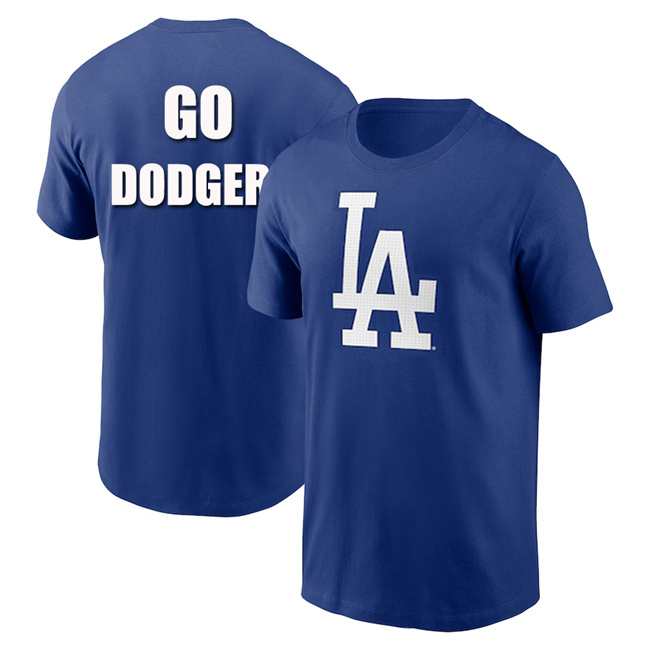 Men's Los Angeles Dodgers Blue T-Shirt（1pc Limited Per Order）